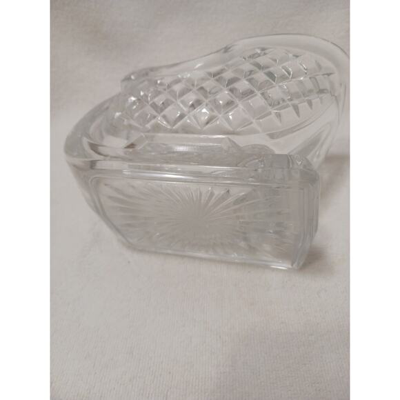 CRYSTAL 7”x 5" Christmas Santa Sleigh CANDY & NUT Dish 24% Lead Candy Holiday - Picture 9 of 13